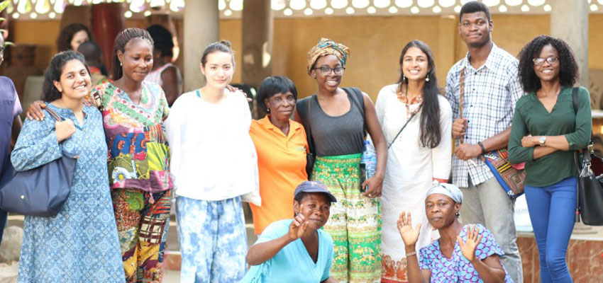 Tema New Town waste pickers with MIT D-Lab and Ashesi University D:Lab students in Ghana.