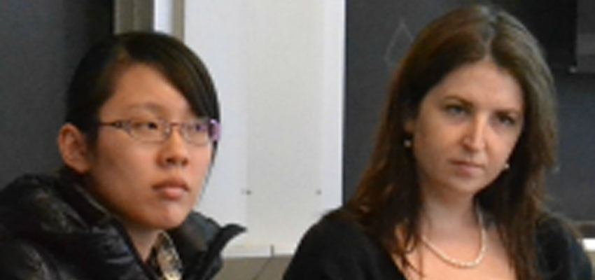 (l-r) Shuyue Liu and Corrine Carland