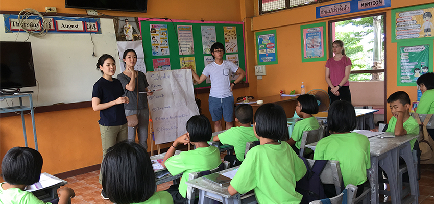 A classroom snapshot from Week 2, during which the students worked on solutions for problems in their school.