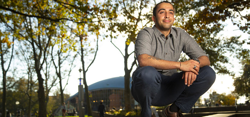 A senior studying mechanical engineering, Arnav Patel has devoted much of his undergraduate career to championing sustainable causes through his leadership role in MIT Divest, class work on the use of reusable utensils on campus, and senior thesis on sustainable homes in the Himalaya. Credits: Photo: John Freidah 