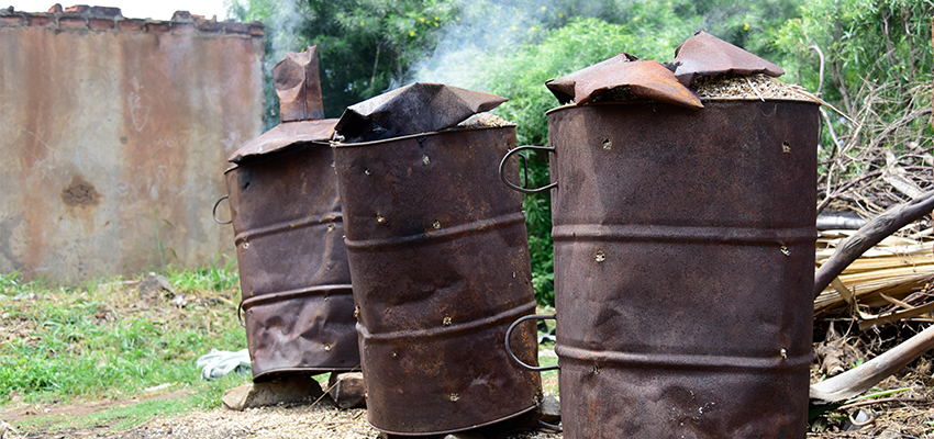 Charcoal kilns, Appropriate Energy Saving Technologies, TEWD Uganda.