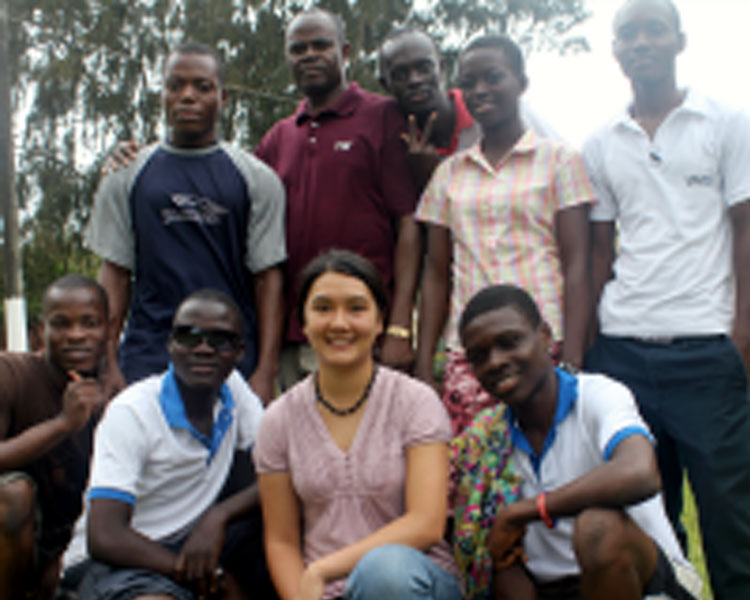 Heather (center)at the TTI Fab Lab in 2011. 