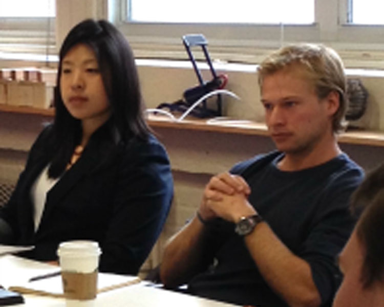 (l-r) Former Scale-Ups fellow Shawn Wen (Portatherm) and current Scale-Ups fellow Carl Jensen (Zasaka)